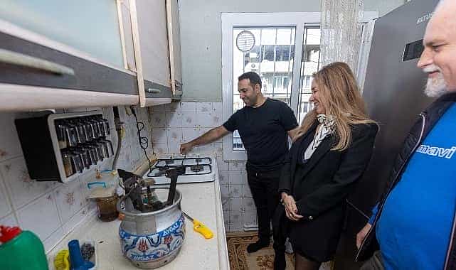 ulubatlida ilk dogal gaz atesi yandi