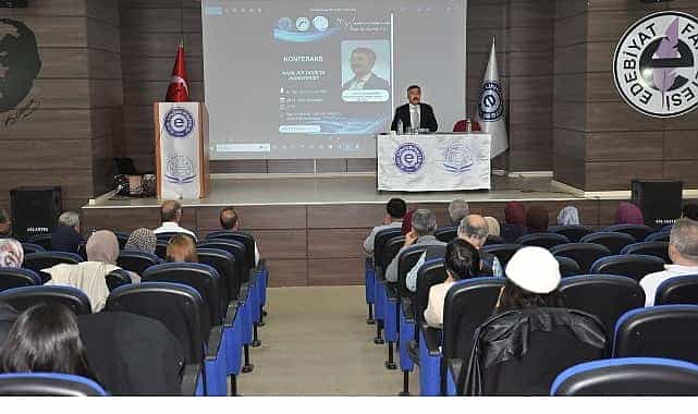 euye konuk olan prof dr ibrahim maras genc ilahiyatcilarla bir araya geldi