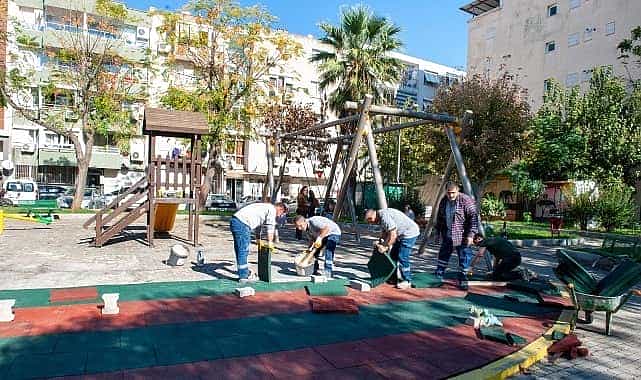 karsiyakanin parklari tek tek yenileniyor