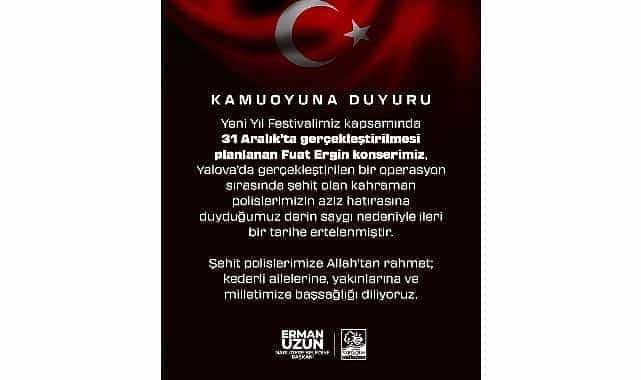 konser erteleme duyurusu