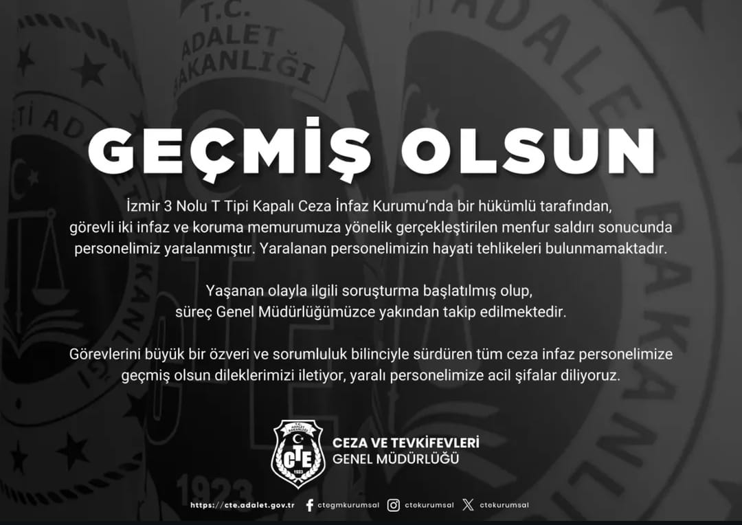 İzmir’de Cezaevinde Memurlara Saldırı: 2 İnfaz Koruma Memuru Yaralandı 1 IZMIRDE CEZAEVINDE HUKUMLUNUN SALDIRDIG 1117545 331825