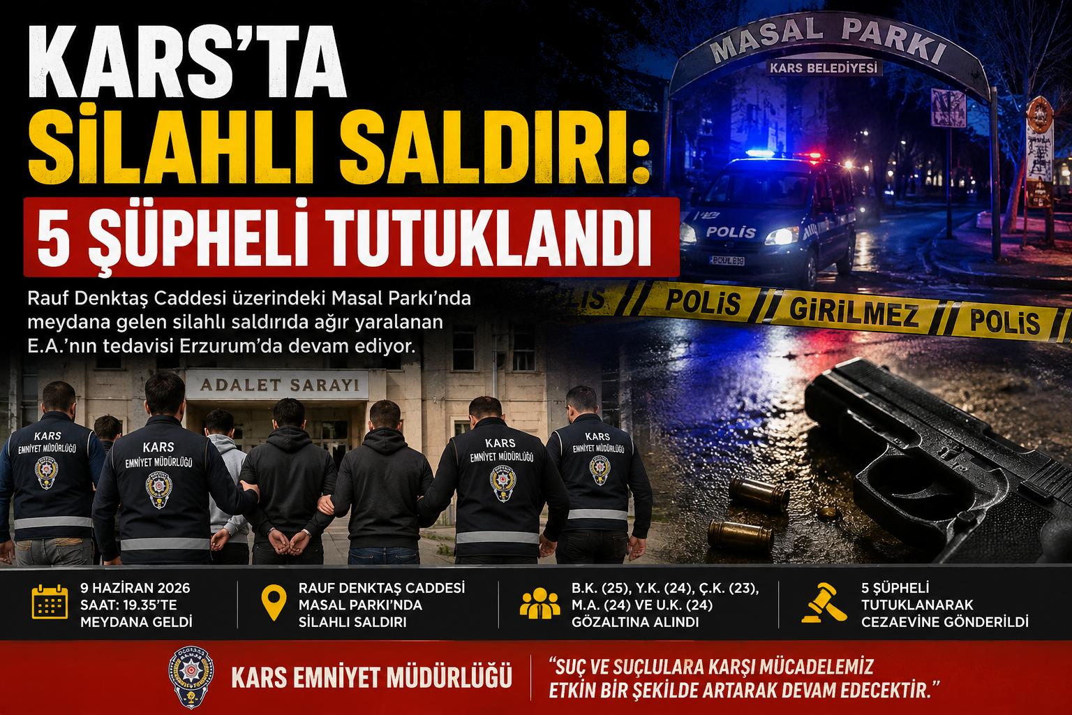 Kars’ta Silahlı Saldırı: 5 Şüpheli Tutuklandı 1 68